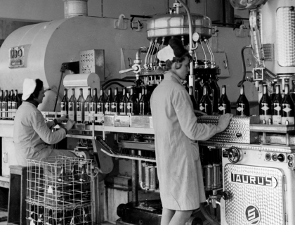 historical picture of two people at work